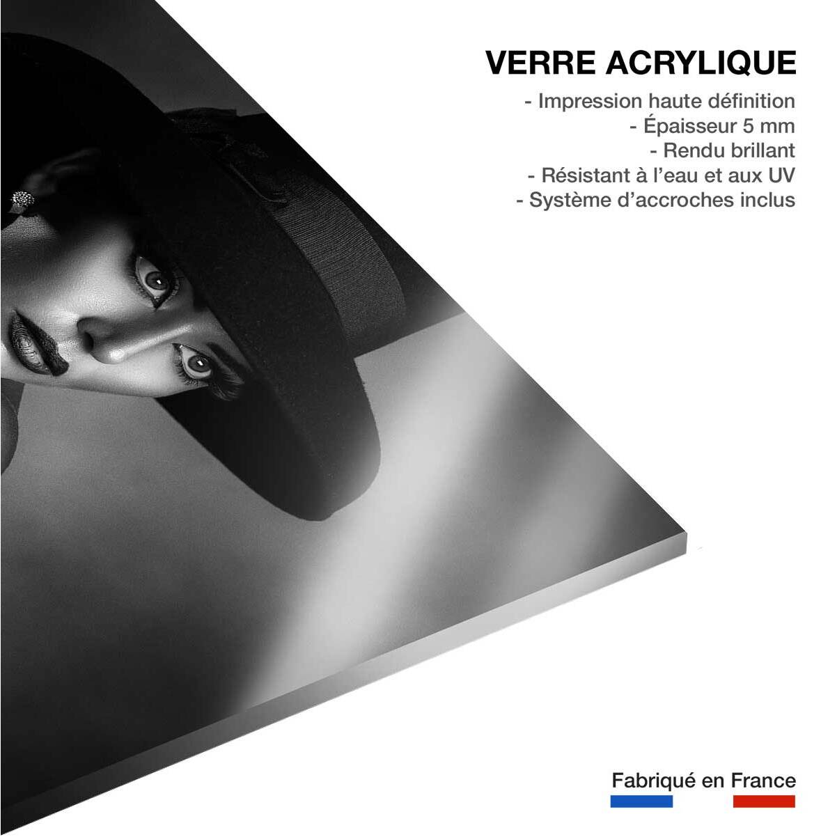 Tableau noir et blanc L'élégance Tableau plexiglas