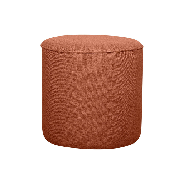 Pouf rond en tissu brique D40 cm COQ