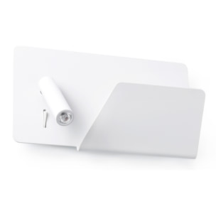 SUAU USB A Aplique blanco con lector derecha