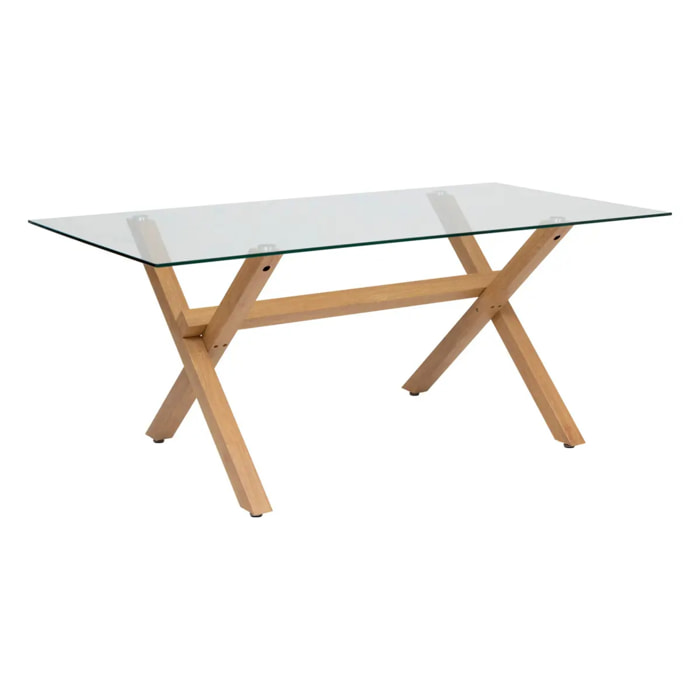 Table à manger "Jorel" marron 180x90x74,5cm
