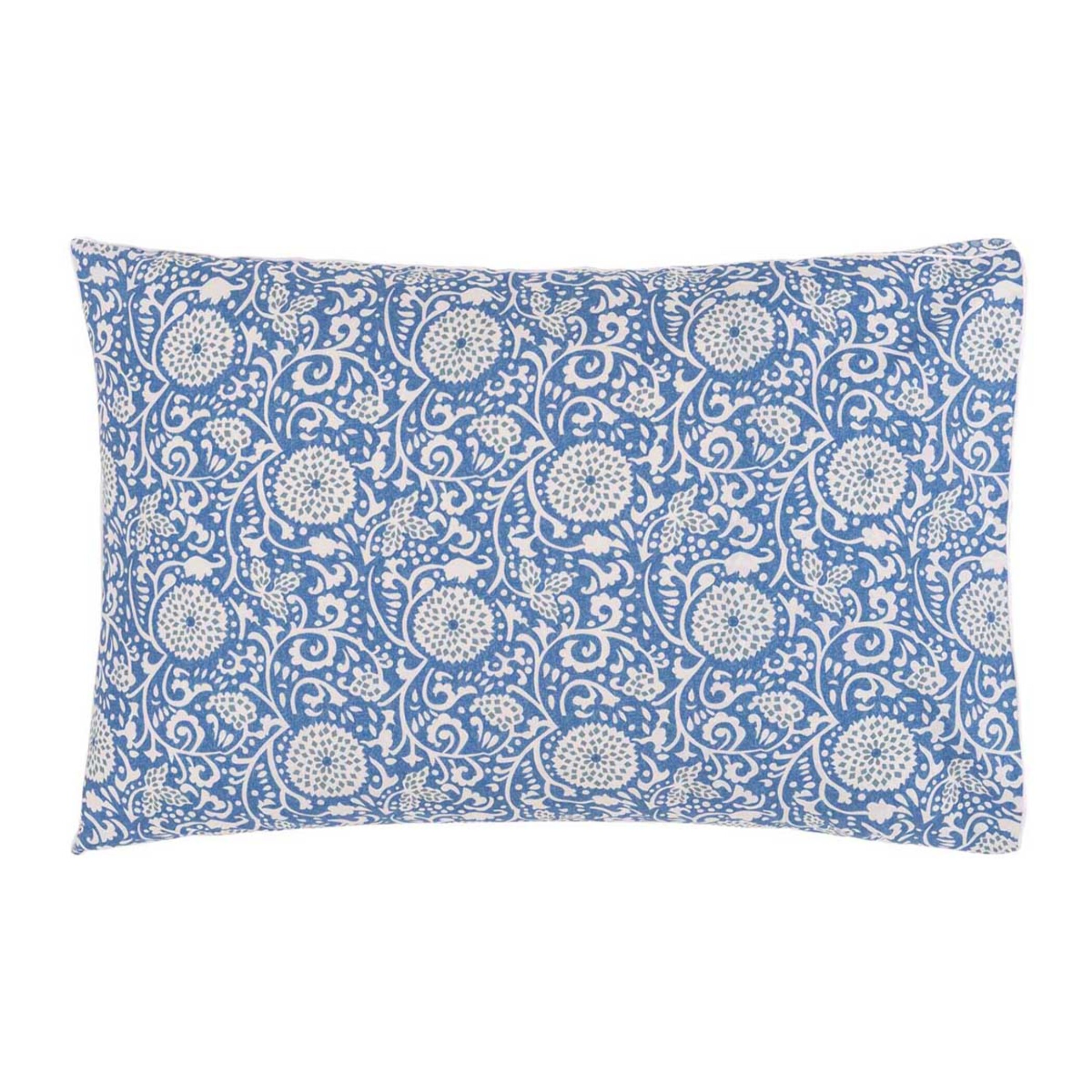 Taie d'oreiller imprimée en percale de coton, SHAQUI PORCELAIN, Bleu Porcelain