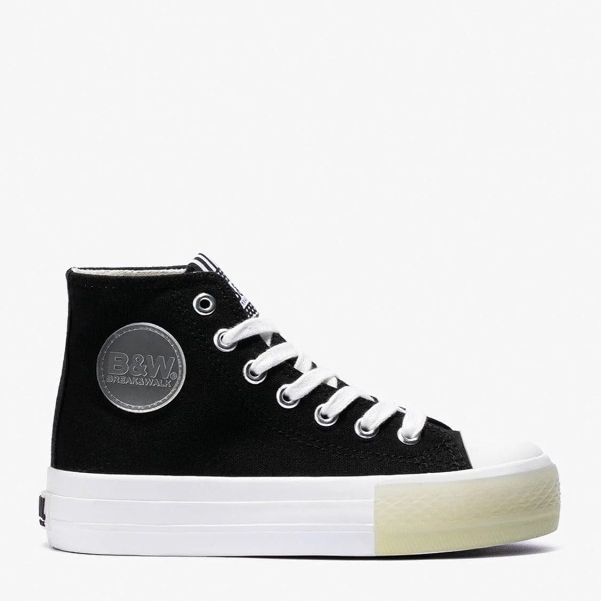 Basic Hi-Top Sneakers Negro Lona