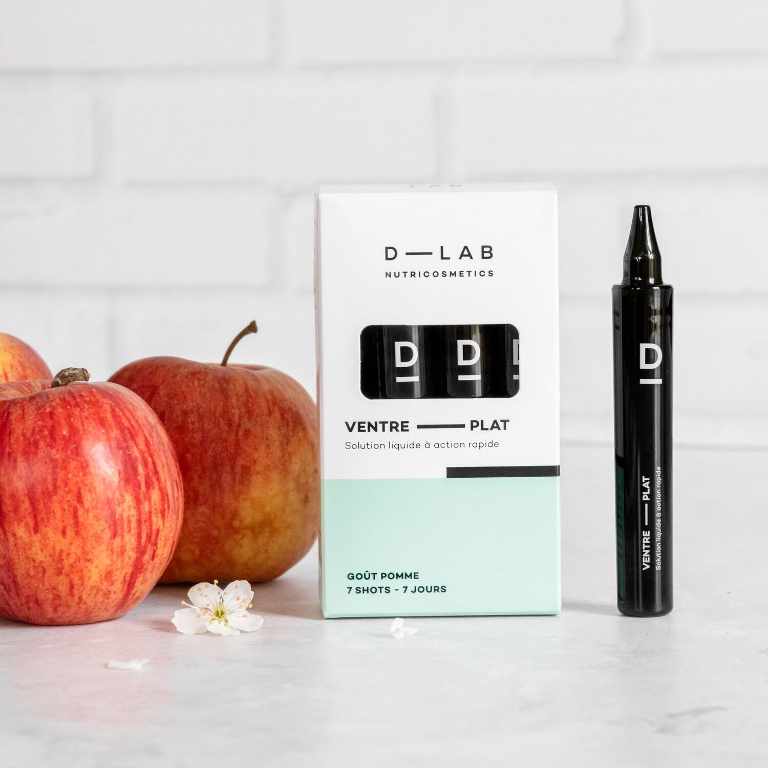 Solution liquide ventre plat - Shots goût pomme 7 jours