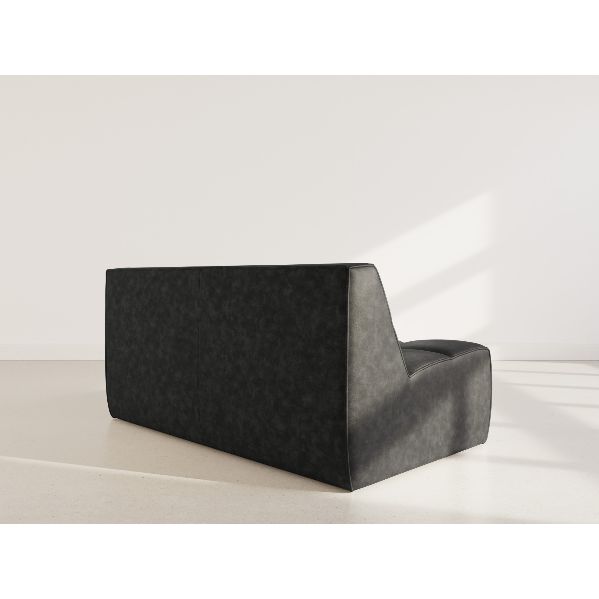 Alya - canapé 2 places en simili - Noir