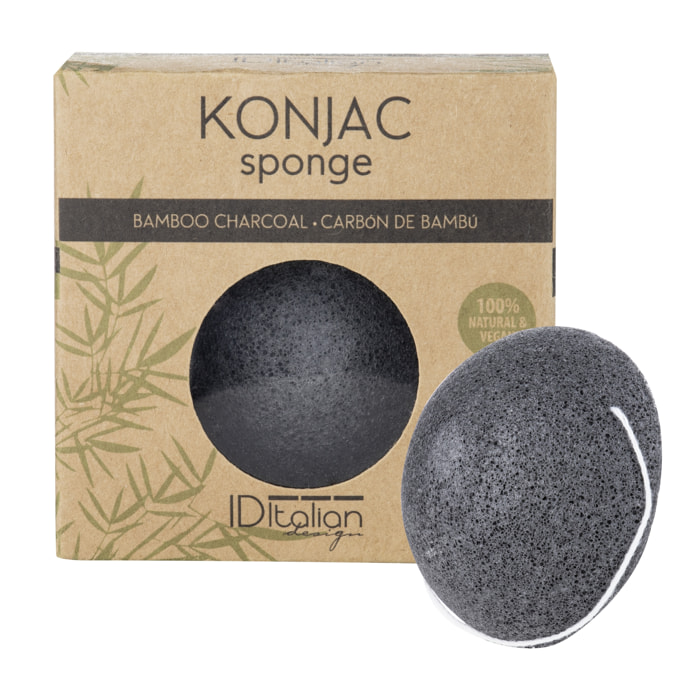 Esponja konjac con carbón