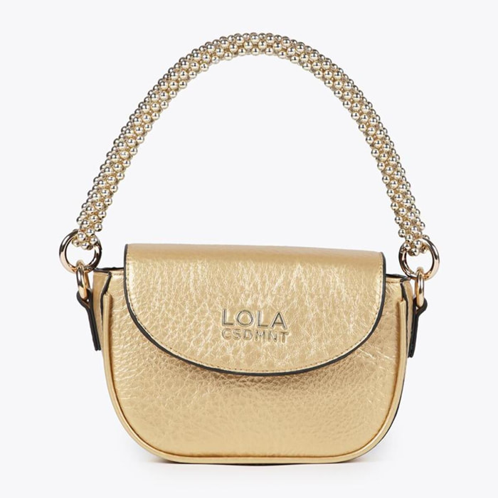 Mini borsa a tracolla metallizzata