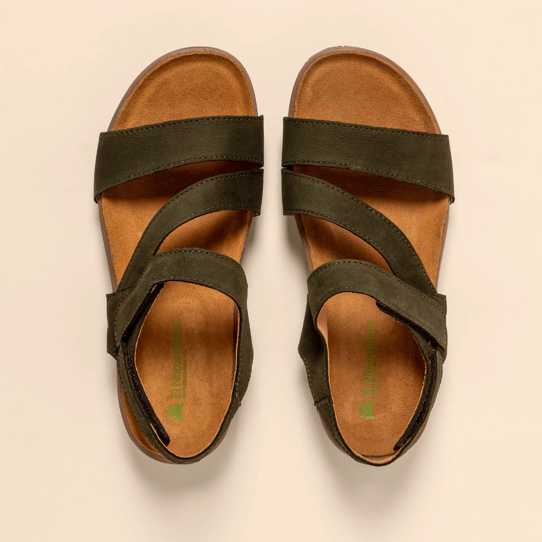 Sandalias N5860 NOBUCK LAVADO KAKI / TABERNAS color Kaki