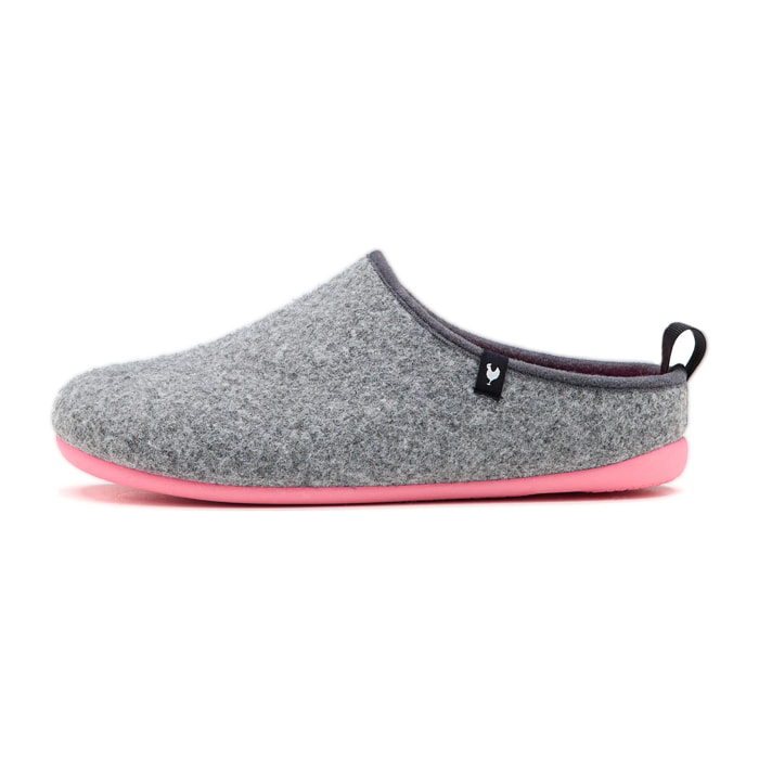 Zapatillas De Casa Lanna Woman Gris & Rosa
