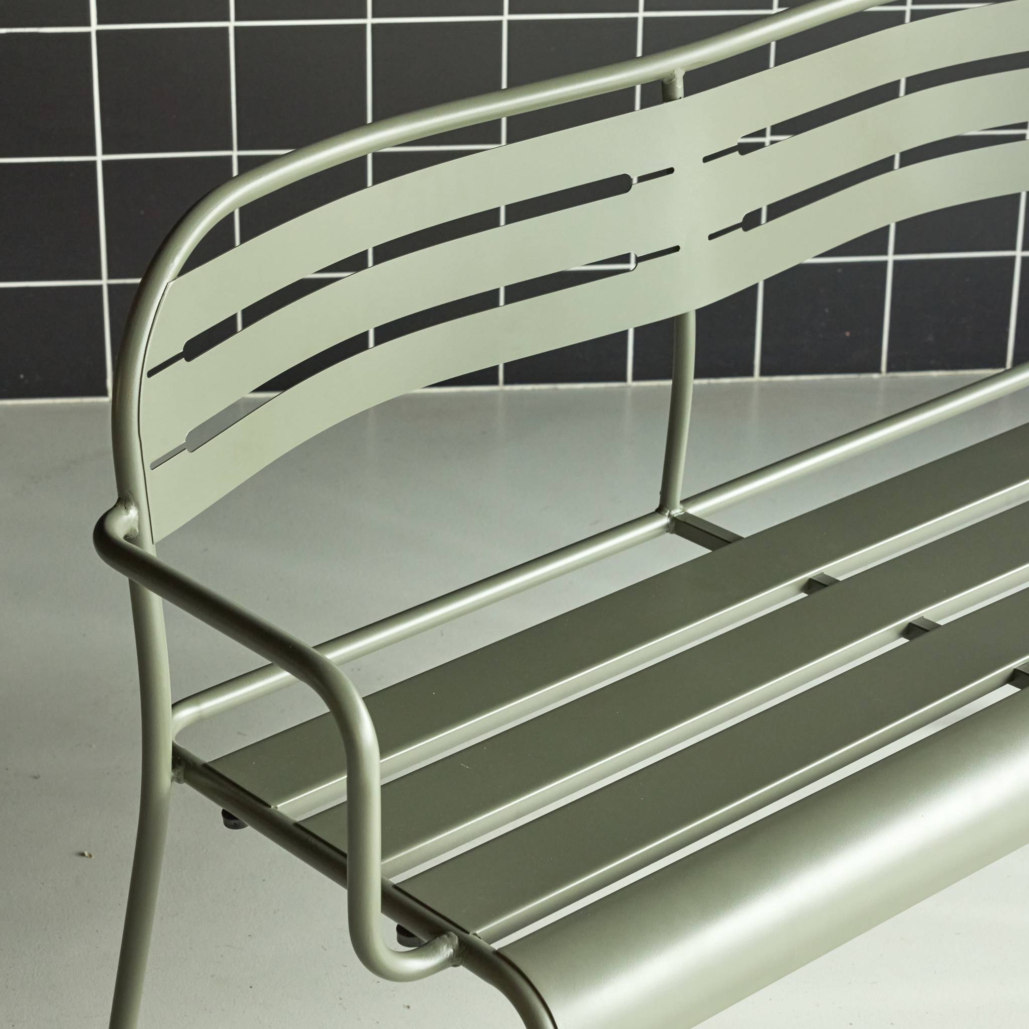 Banc extérieur 2 places acier AMÉLIA