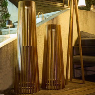Lampadaire solaire bois TECKA H90CM