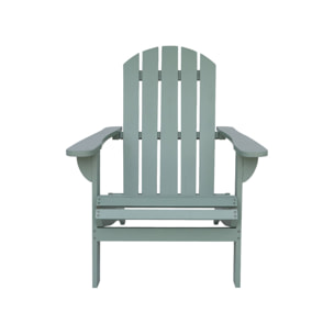 Fauteuil adirondack vert de gris en bois d'acacia avec accoudoirs KERINA. plusieurs coloris. 90 x 71 x 91.5 cm