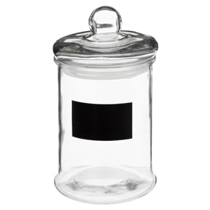 Bonbonnière en verre avec ardoise 12L