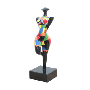 Statuette femme debout en résine multicolore H34cm - SENORA