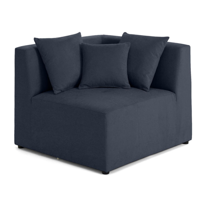 Amalfi - module d'angle réversible - en tissu - Bleu