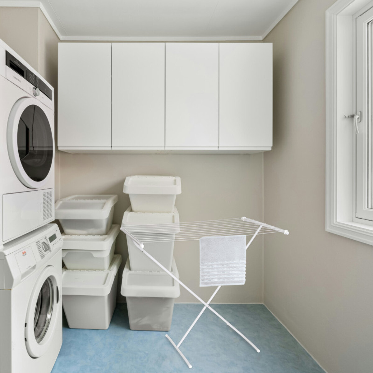 Etendoir à  linge 10M Acier 1 niveau Blanc MSV