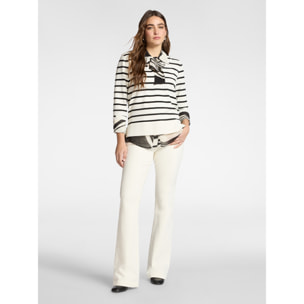 Elena Mirò - Pantaloni flare - Bianco