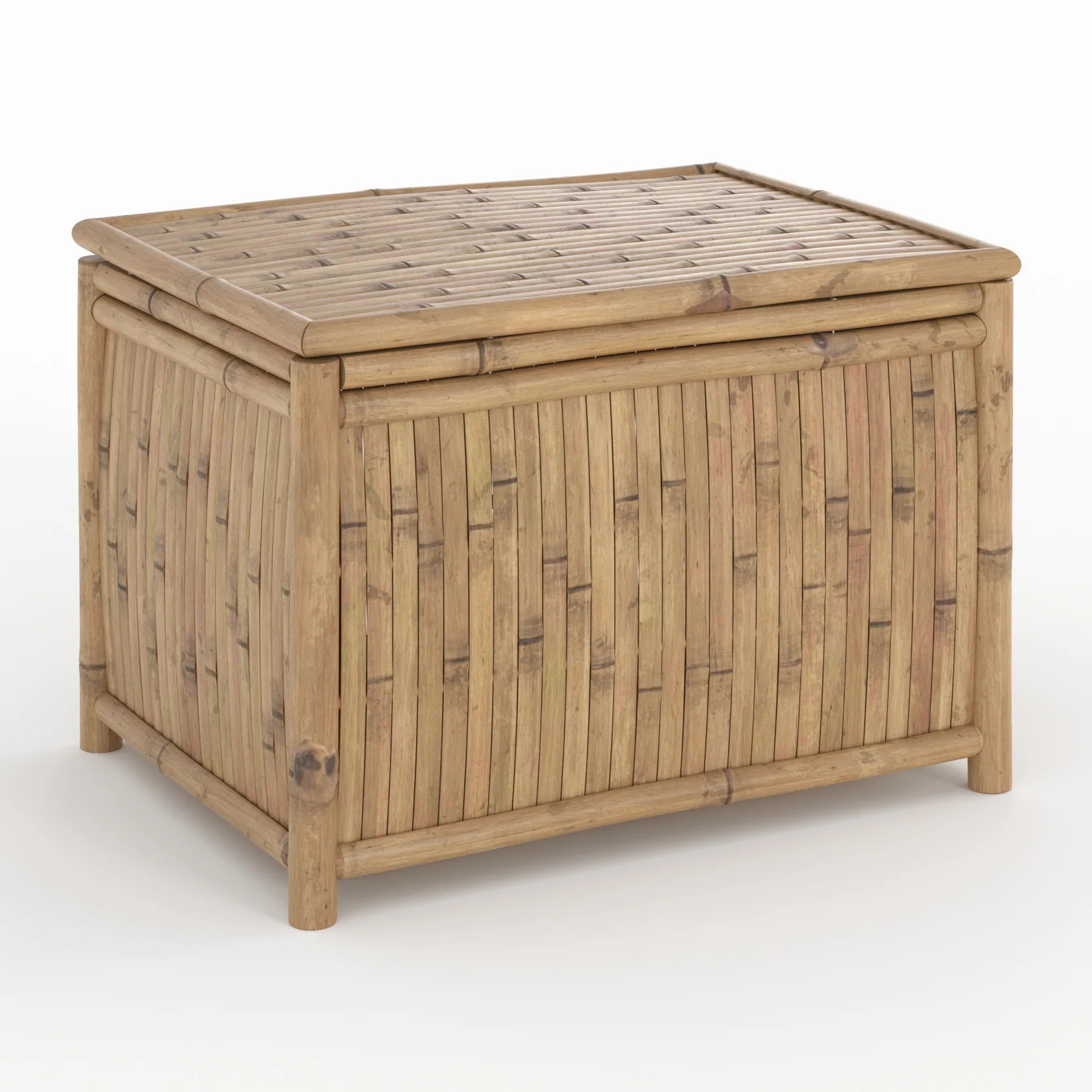 Lot de 3 coffres de jardin en bambou - Vadella