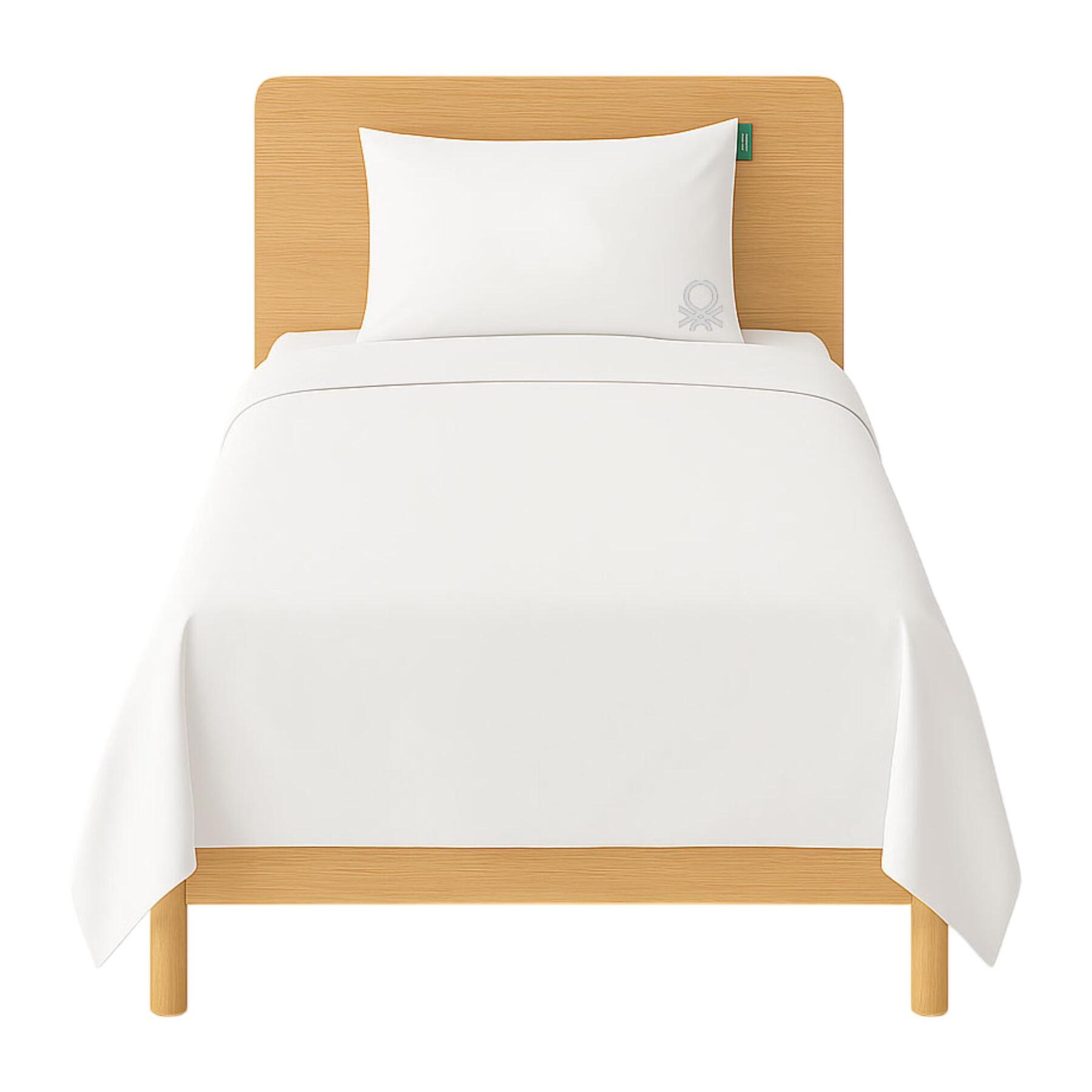 Juego de 2pcs cama, funda nordica y funda cojin , 200tc, 100% algodón gris claro Benetton