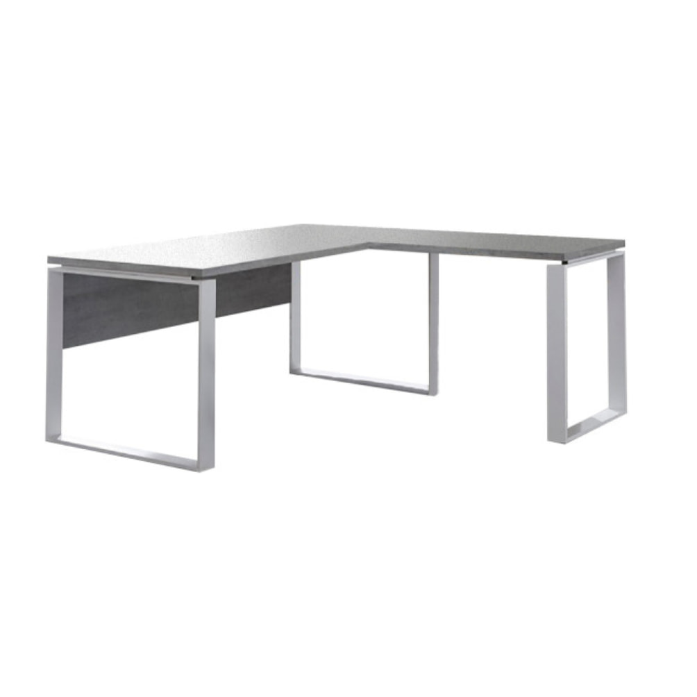 Retour de bureau effet gris béton L.90 cm - OFFICIO