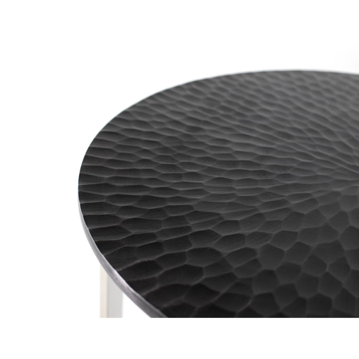 Mesas de Centro de Aluminio Grande 50 Cm, Pequeña 35cm Estilo Industrial Moderno