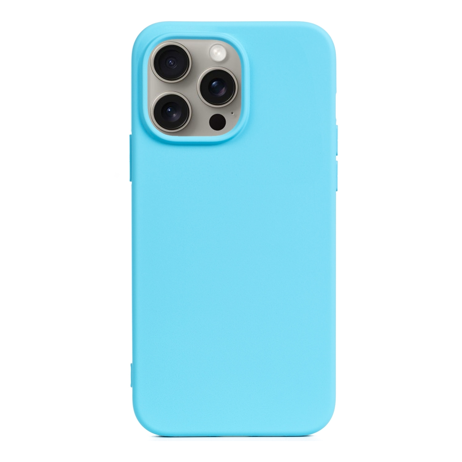 DAM Custodia in silicone  Essential per iPhone 15 Pro. Interno morbido e vellutato. 7,34x1,11x14,94 centimetri. Colore blu