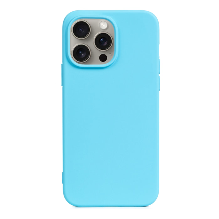 DAM Custodia in silicone  Essential per iPhone 15 Pro. Interno morbido e vellutato. 7,34x1,11x14,94 centimetri. Colore blu