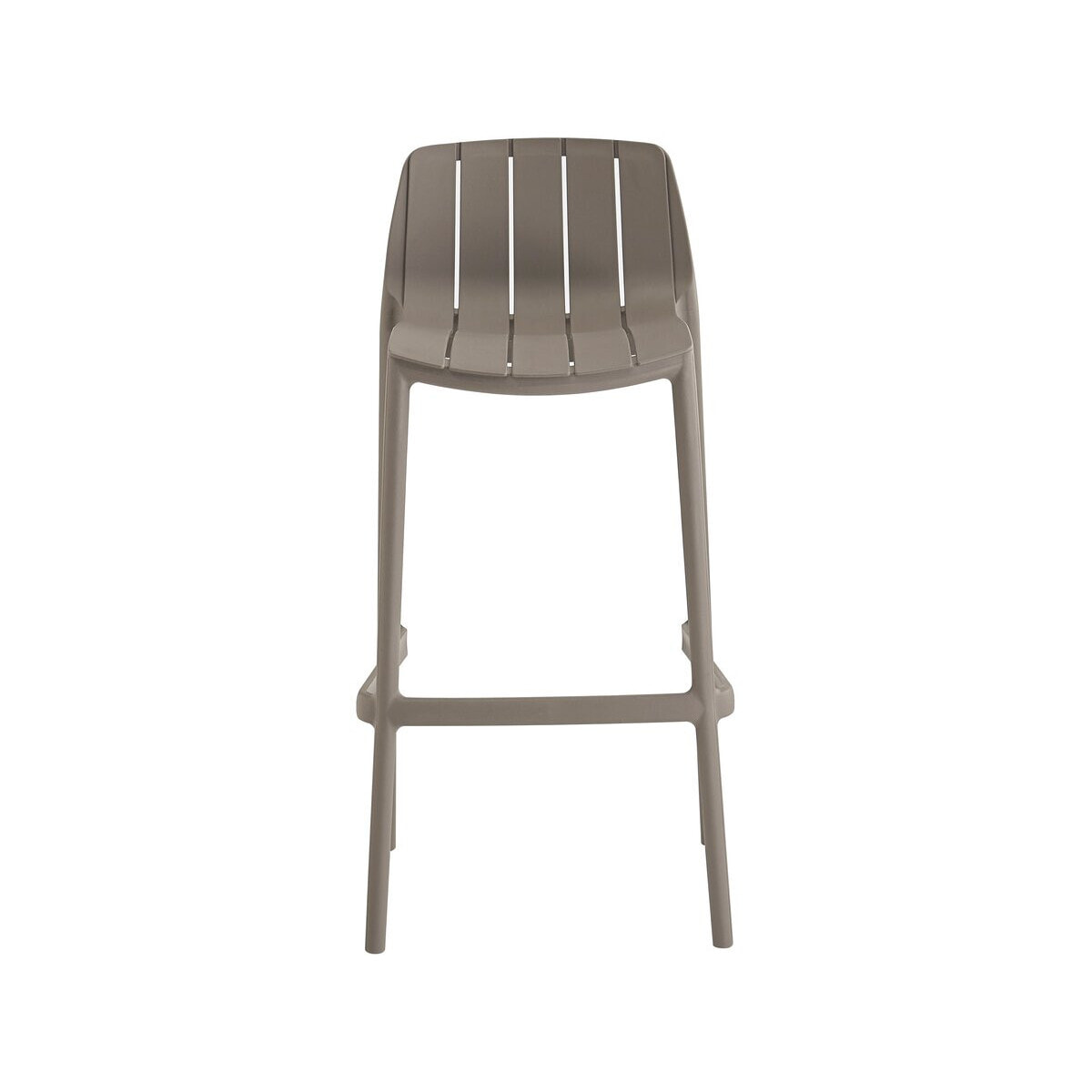Table et chaises hautes de bistrot empilables "Vaena" - 2 places - Taupe