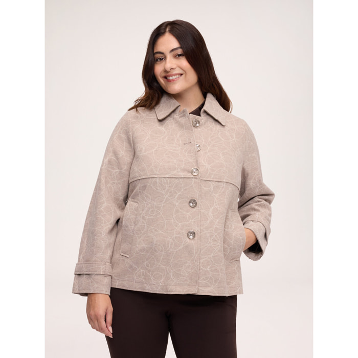 Fiorella Rubino - Giacca in tessuto ricamato - Beige