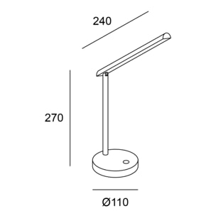 FORLIGHT Archie Lámpara Flexo de Escritorio LED con Batería Intensidad Regulable con Luz Neutra 4000K. Flexo de Aluminio Blanco