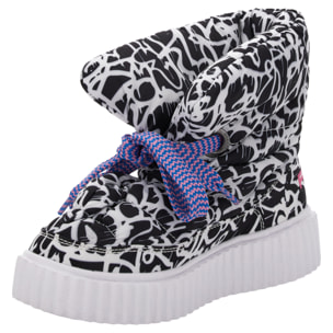 Puff Boot stampa fantasia con imbottitura in pile