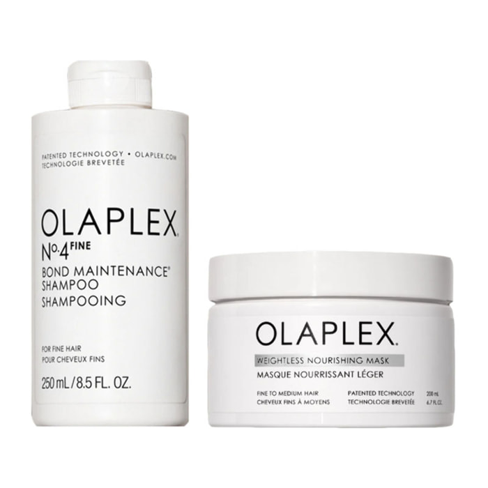 OLAPLEX Kit Bond Maintenance Shampoo N°4 Fine 250ml + Weightless Nourishing Mask 200ml
