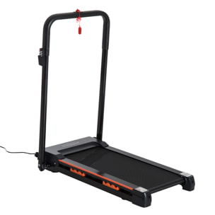 Tapis de course électrique de marche 370 W pliable télécommande écran LCD vitesse 1-6 Km/h acier noir