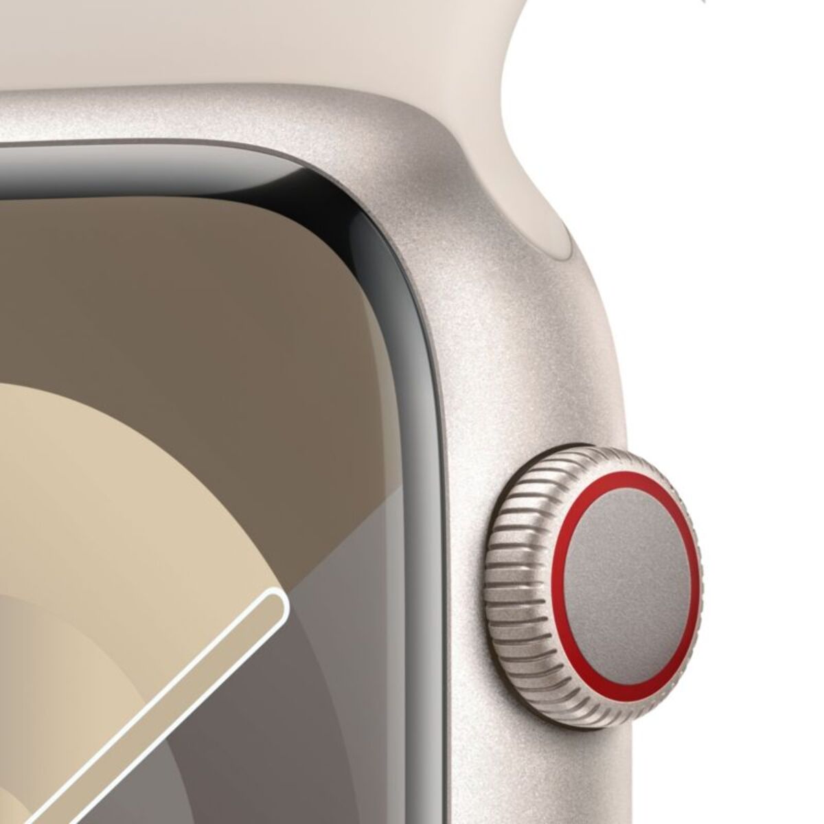 Montre connectée APPLE WATCH Serie 9 Cellular 45mm Aluminium/Lumière Stellaire M/L