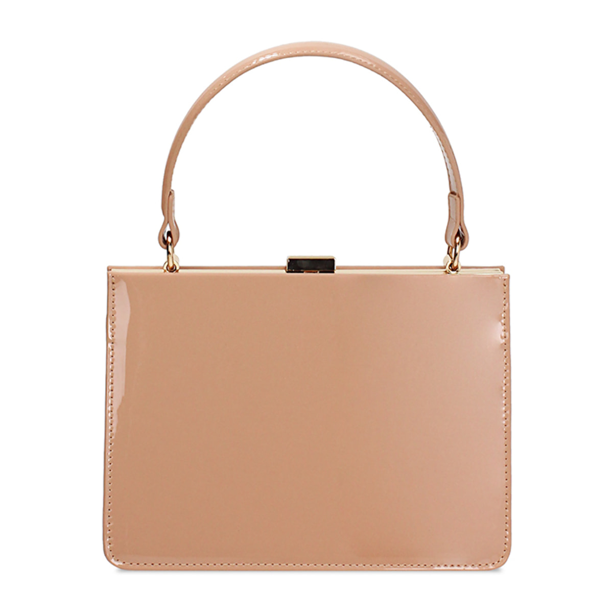 Mini bag donna nude in vernice