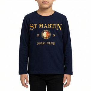 T-shirt maniche lunghe con stampa logo