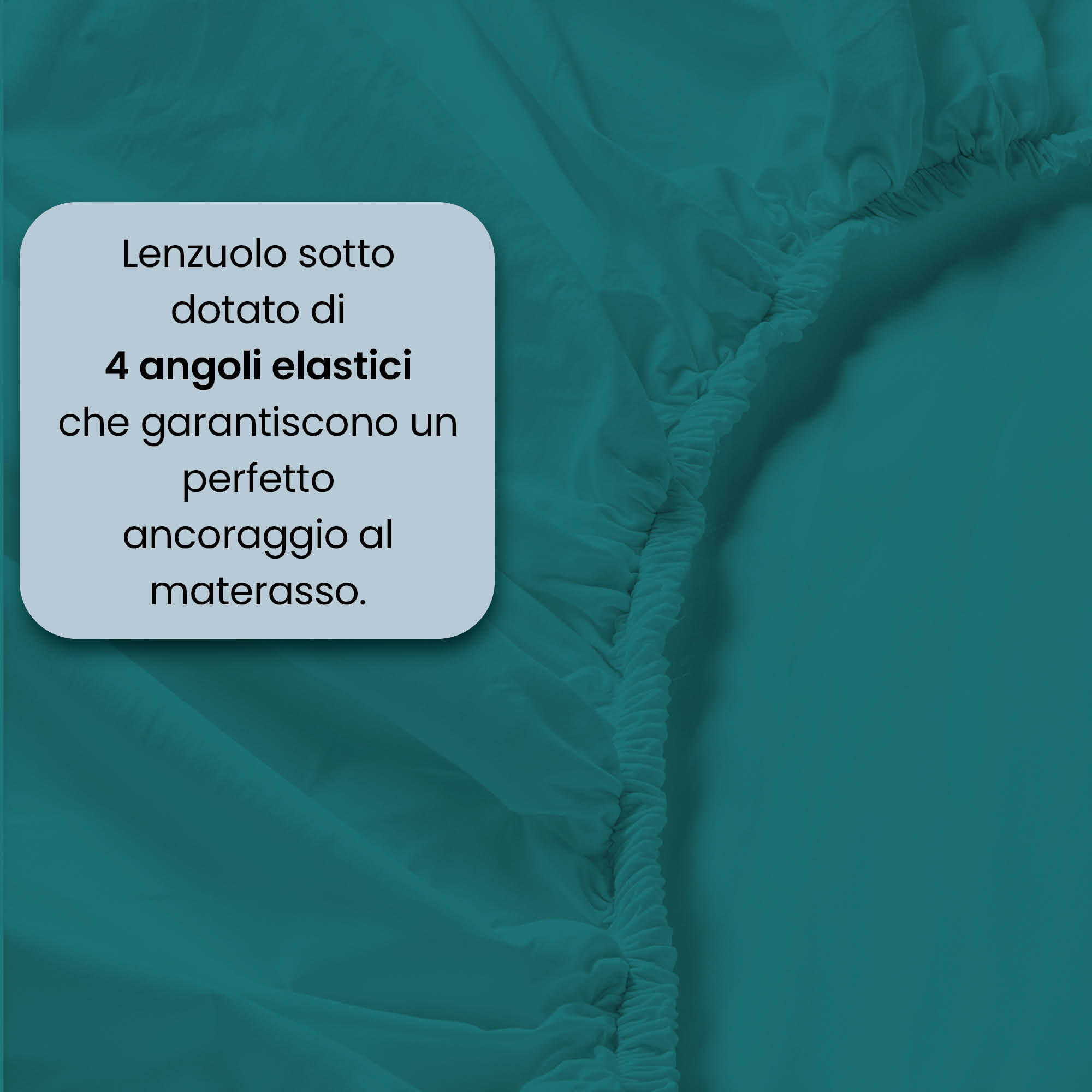 COMPLETO LETTO MAX COLOR, 100% Cotone, Made in Italy - VERDE BOTTIGLIA
