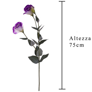 Lisianthus Composto Da 3 Fiori. Altezza 75 Cm - Pezzi 6 - 10X75X19cm - Colore: Altro - Bianchi Dino - Fiori Artificiali