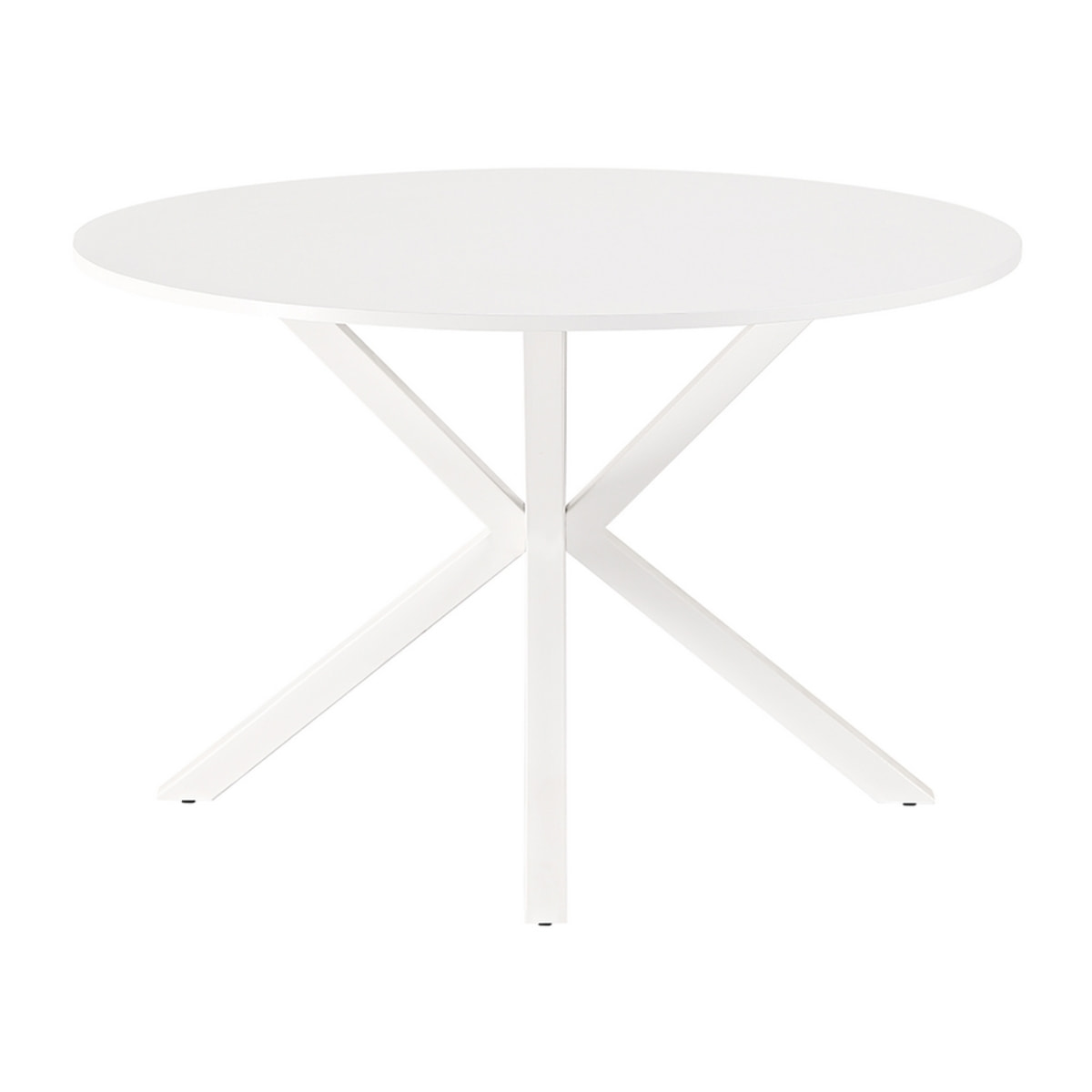 Tavolo tondo 120 cm bianco con gambe bianche - Gabry