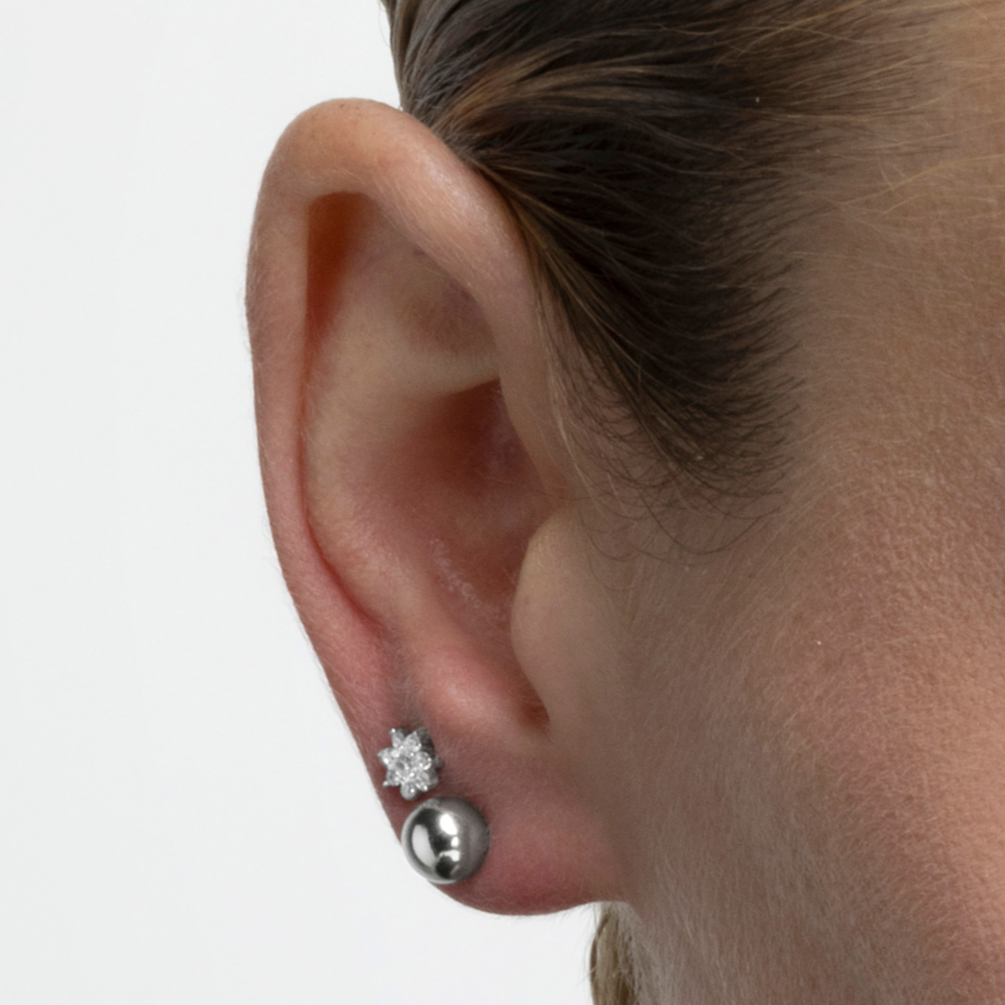 Pendientes acabado plata