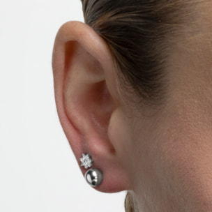 Pendientes acabado plata