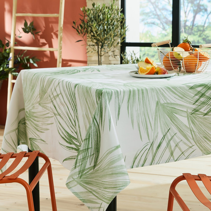 Nappe en coton enduit Oasis - Blanc