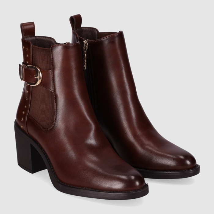 Botines - Marron - Tacón: 5 cm