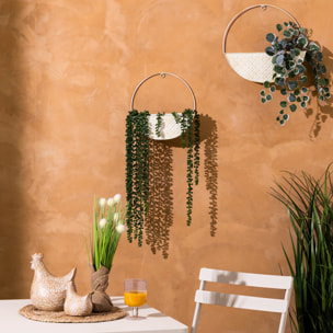 2 jardinières suspendues "Tino" H29,5 et H34cm