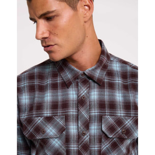 Camisa Manga Larga a Cuadros Chocolate - Torcu