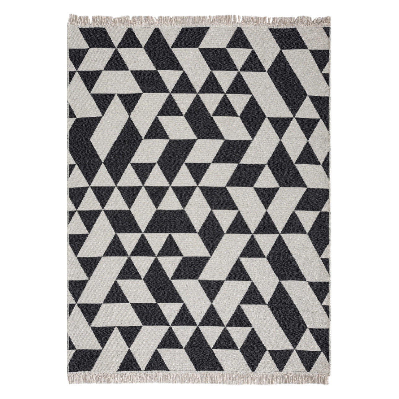 Tapis kilim reversible en coton motif géométrique BI