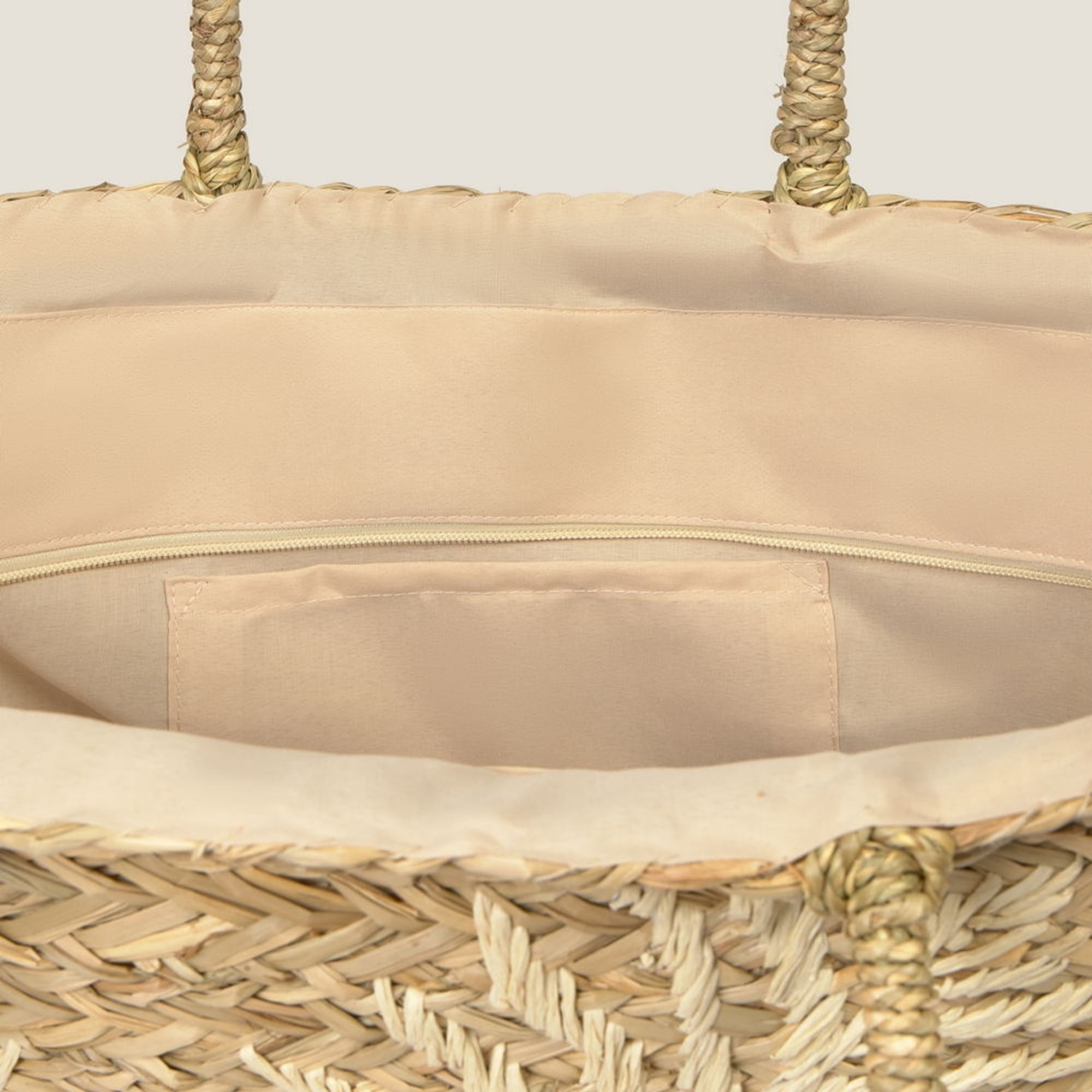 Bolso de playa mimbre Palma color marron beige Fibras naturales