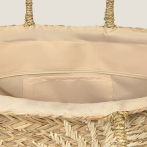 Bolso de playa mimbre Palma color marron beige Fibras naturales