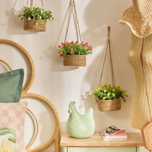 Rosier artificielle suspendue Musa 42 cm