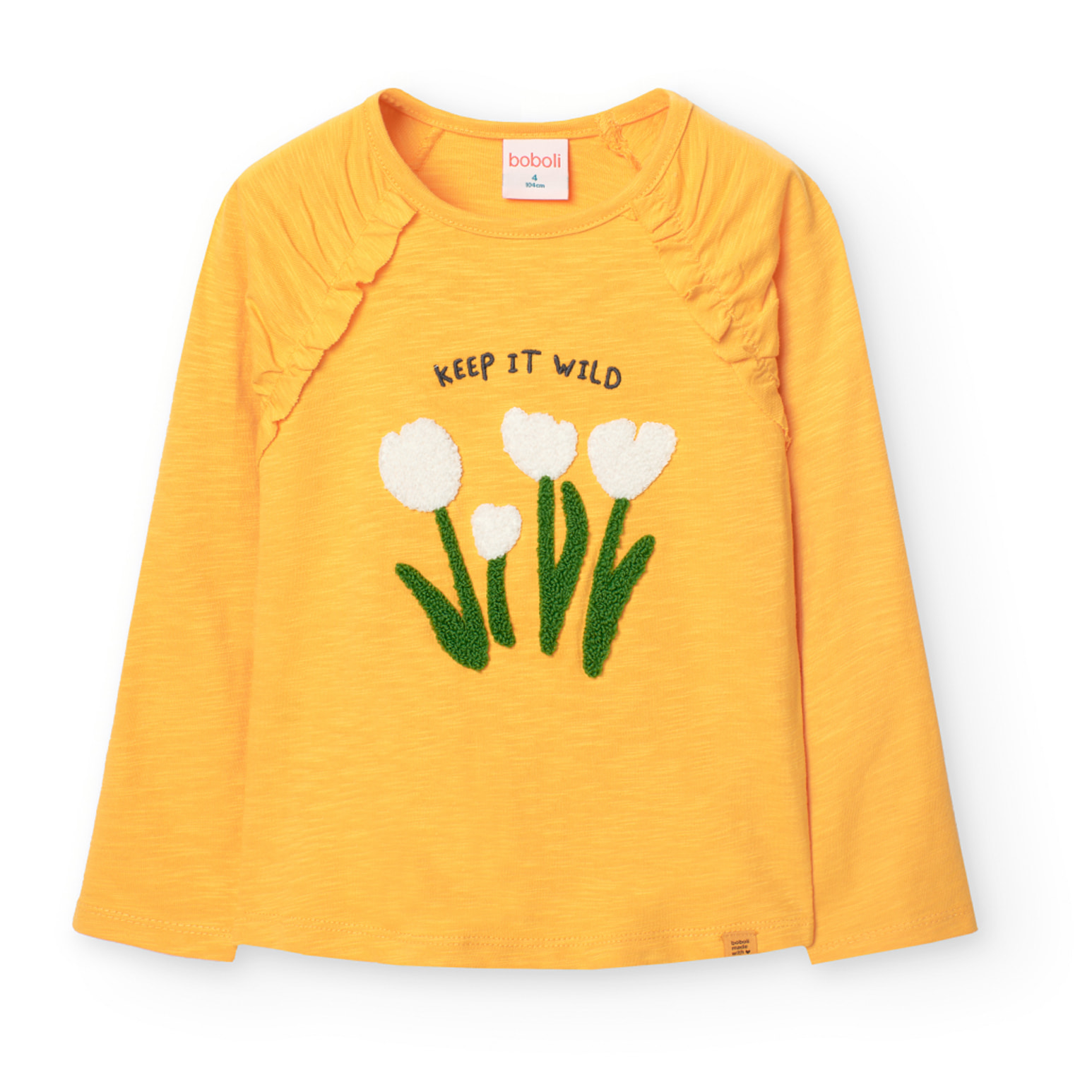 Camiseta punto flamé de niña -BCI