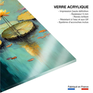 Tableau de fleurs nénuphars  Tableau plexiglas